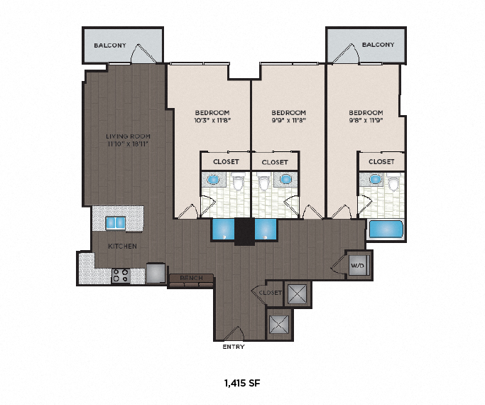 SkyHouse Nashville floor plan - Nashville, TN