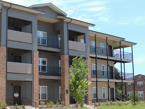 an exterior view of an apartment building