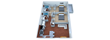 a floor plan of a one bedroom apartment with a bathroom and a bedroom with a bathtub