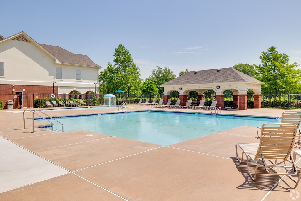 the swimming pool at our apartments