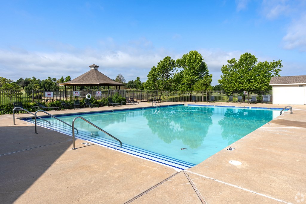 the swimming pool at our apartments