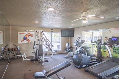 the gym has plenty of exercise equipment for your enjoyment