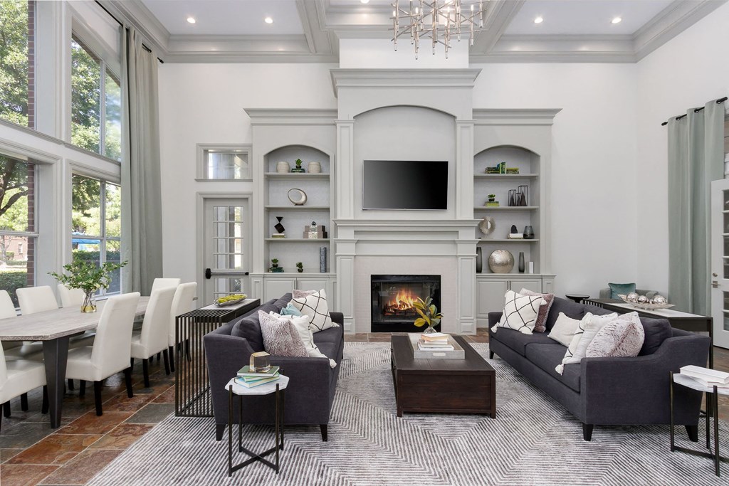 Resident Clubhouse with Fireplace