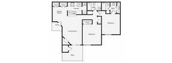 2 bedroom, 2 bath apartment home in Odessa, TX