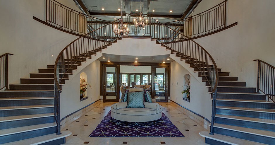 Leasing office and grand staircase