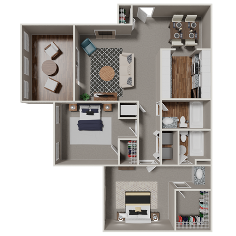 2 Bedroom , 2 bath