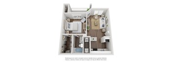 A2 1 bedroom x 1 Bath 686sf