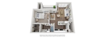 A3 1 bedroom x 1 bath 667sf