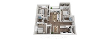 C1 3 Bedroom x 2 Bath 1,316 sf