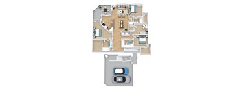 4 bedroom, 3 bathroom