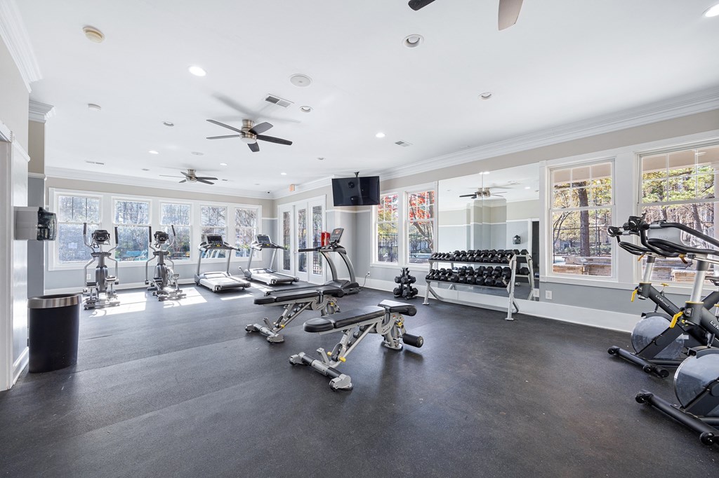 Fitness Center with Strength and Cardio Equipment