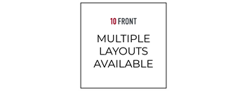 A sign that says 10 Front Multiple Layouts Available.