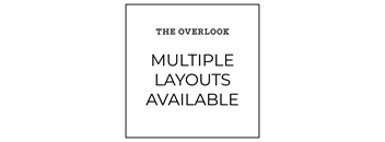 A white background with text that reads "The Overlook Multiple Layouts Available".