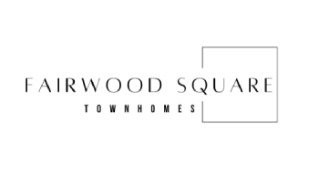 The image is a logo for Fairwood Square Townhomes.