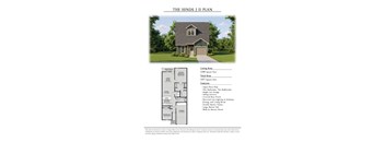 A house plan called The Hinds J II Plan with a living area of 1190 square feet and a total area of 1577 square feet.