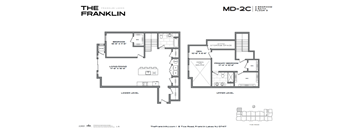 A black and white image of a floor plan for a property called The Franklin.