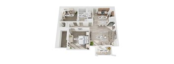 A series of images showing different rooms with their dimensions.