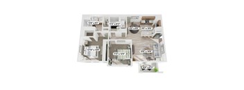 A floor plan of a house with labeled rooms and dimensions.