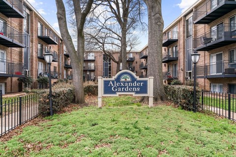 Alexander Gardens is a residential complex with multiple buildings and balconies.