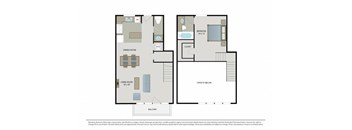 A floor plan of a two bedroom apartment.