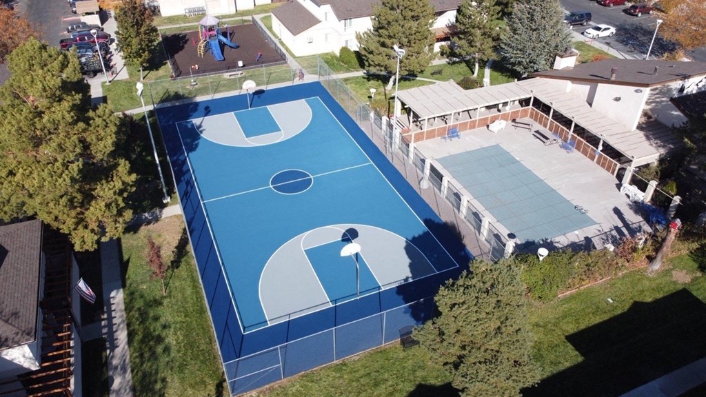 New Sport Court finish with UNR Rebels Colors