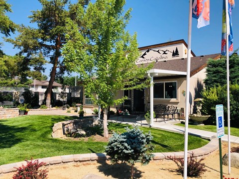 Rental Center with New Landscaping and Walkways