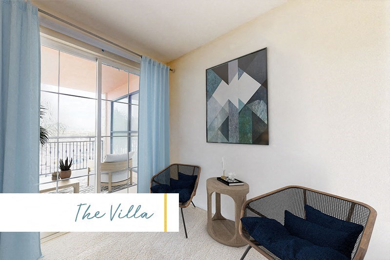 Sitting area in the bedroom at The Villa at Marina Harbor