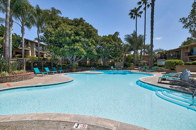 Resort-style pool at Mediterranean Village Apartment Homes