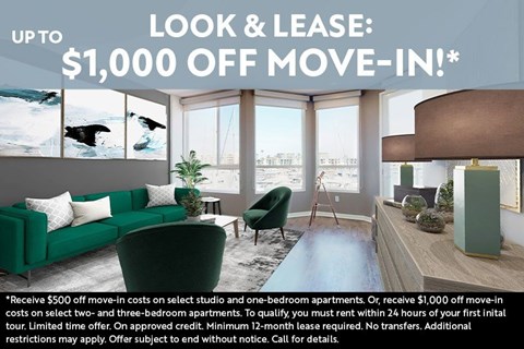 Look & Lease: Up To $1,000 Off!*