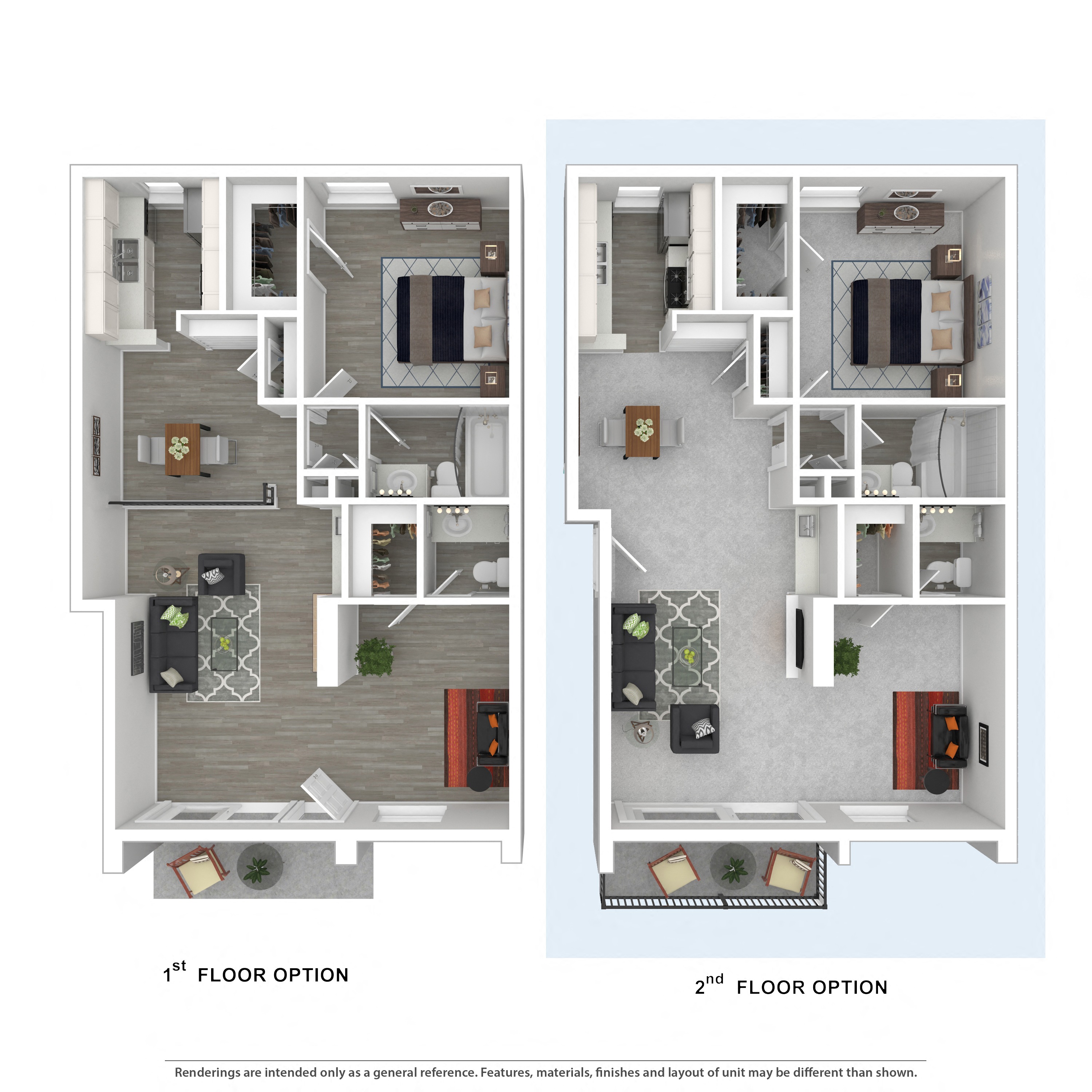 Floor Plan E at Med Village Costa Mesa