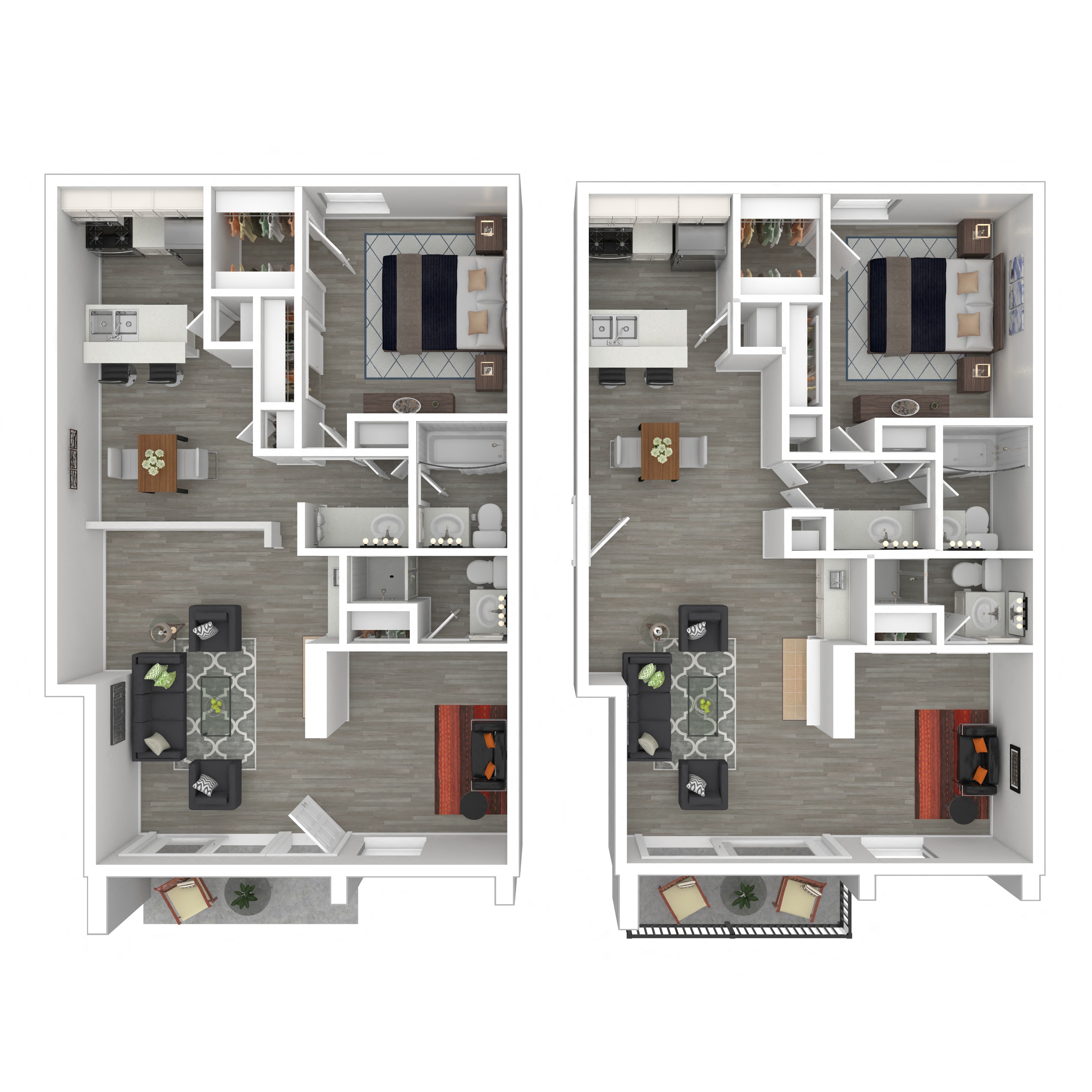 Floor Plan F at Med Village Costa Mesa