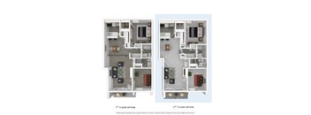 Two-Bedroom Floor Plan K at Med Village Costa Mesa