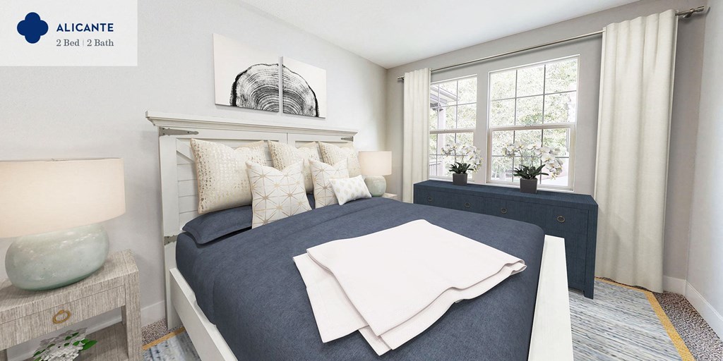 Alicante - master bedroom at Mission Hills Apartment Homes