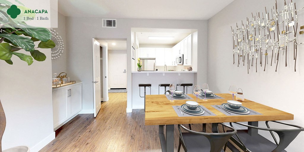 Anacapa - dining area and kitchen at Mission Hills Apartment Homes