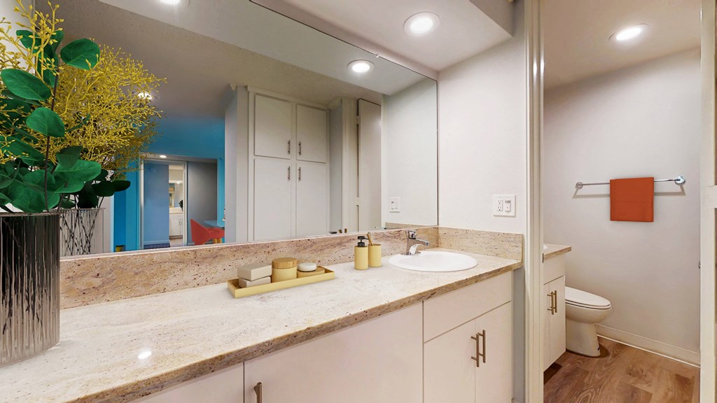 Bathroom of 2 bedroom apartment at Casa Granada Apartment Homes at Casa Granada, Los Angeles, CA, 90049