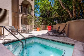 the swimming pool at our apartments