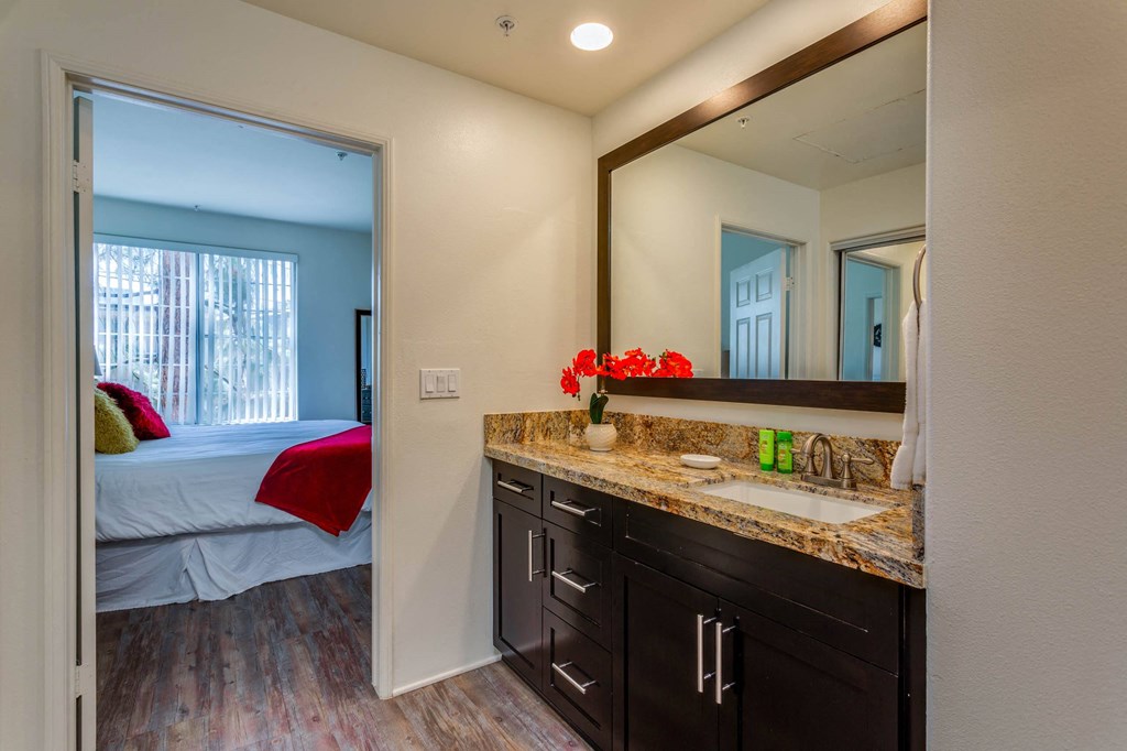 Bathroom at L'Estancia Apartment Homes