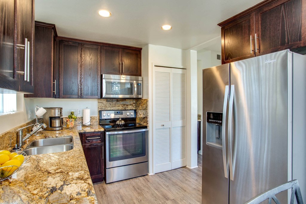 Fully Equipped Kitchen at L'Estancia, Studio City, CA