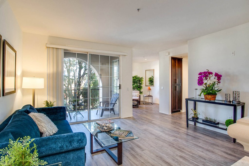 Living room at L'Estancia Apartment Homes