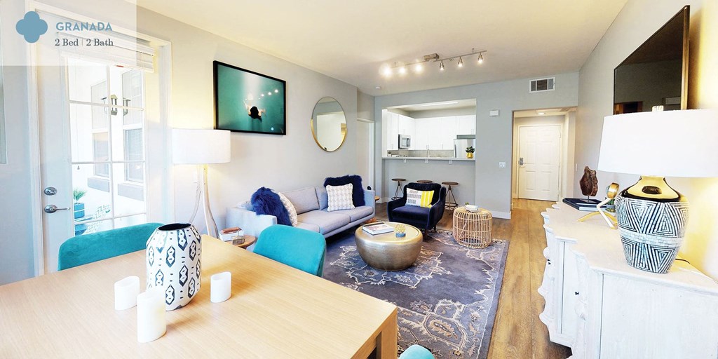Granada - dining area and living room at Mission Hills Apartment Homes