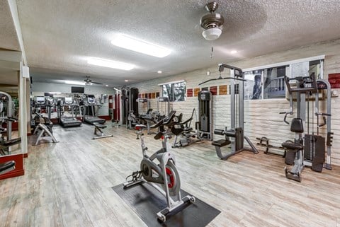 24-hour fitness center at Mediterranean Village Apartment Homes