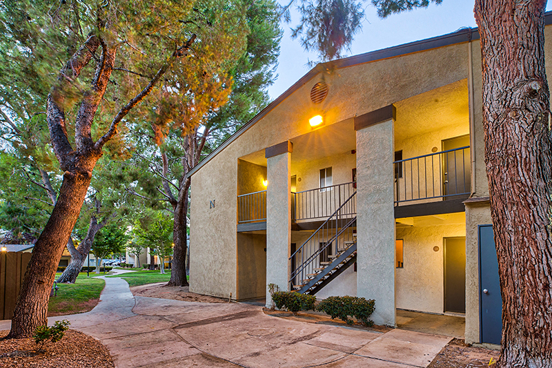 Dusk at Mountain Vista Apartment Homes