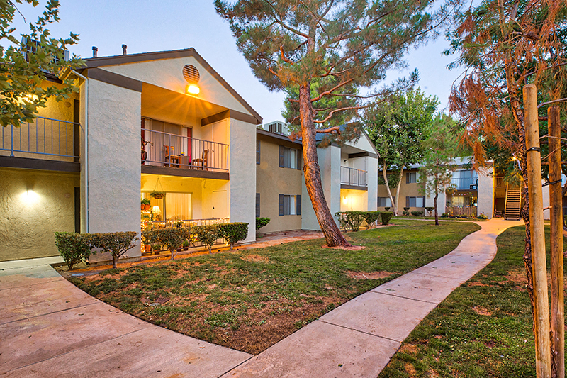 Dusk at Mountain Vista Apartment Homes