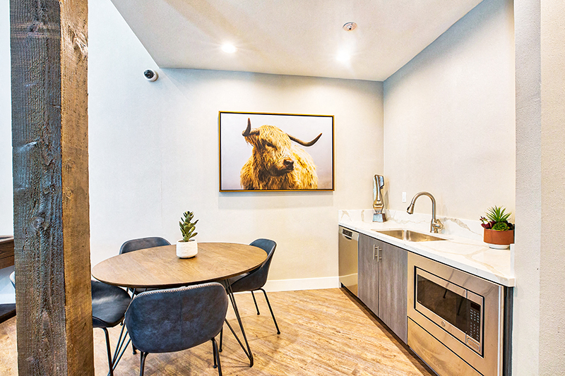 Clubhouse kitchen at Mountain Vista Apartment Homes