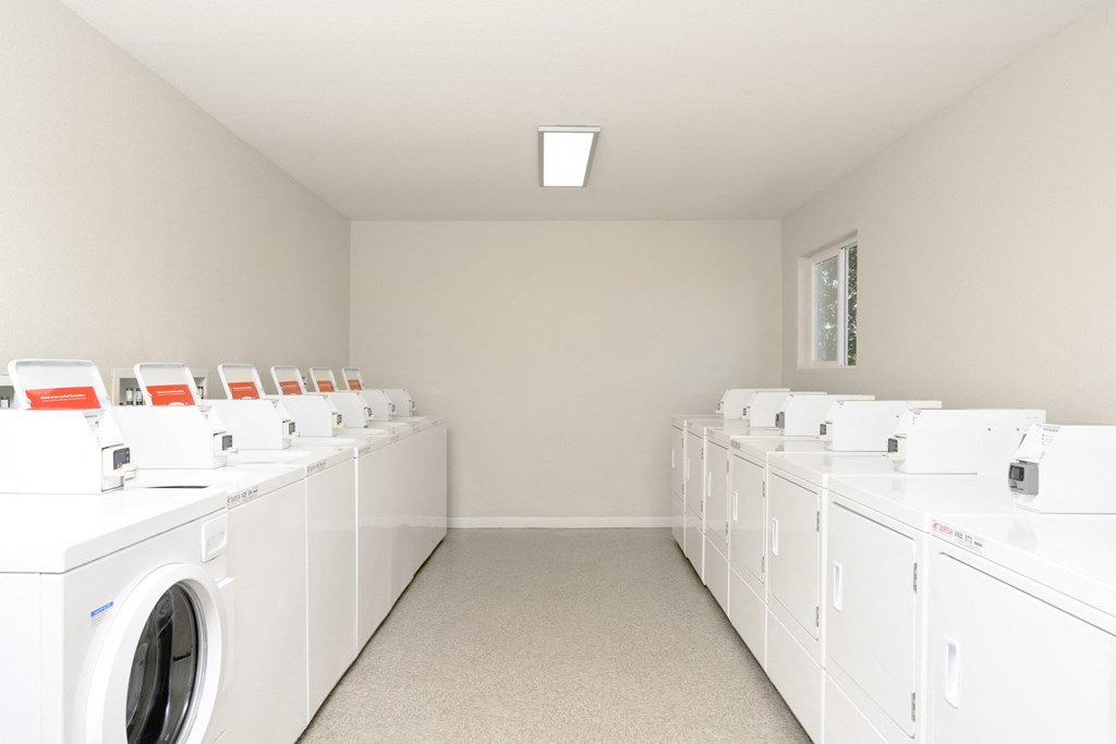 Laundry facilities at Pleasanton Heights Apartments