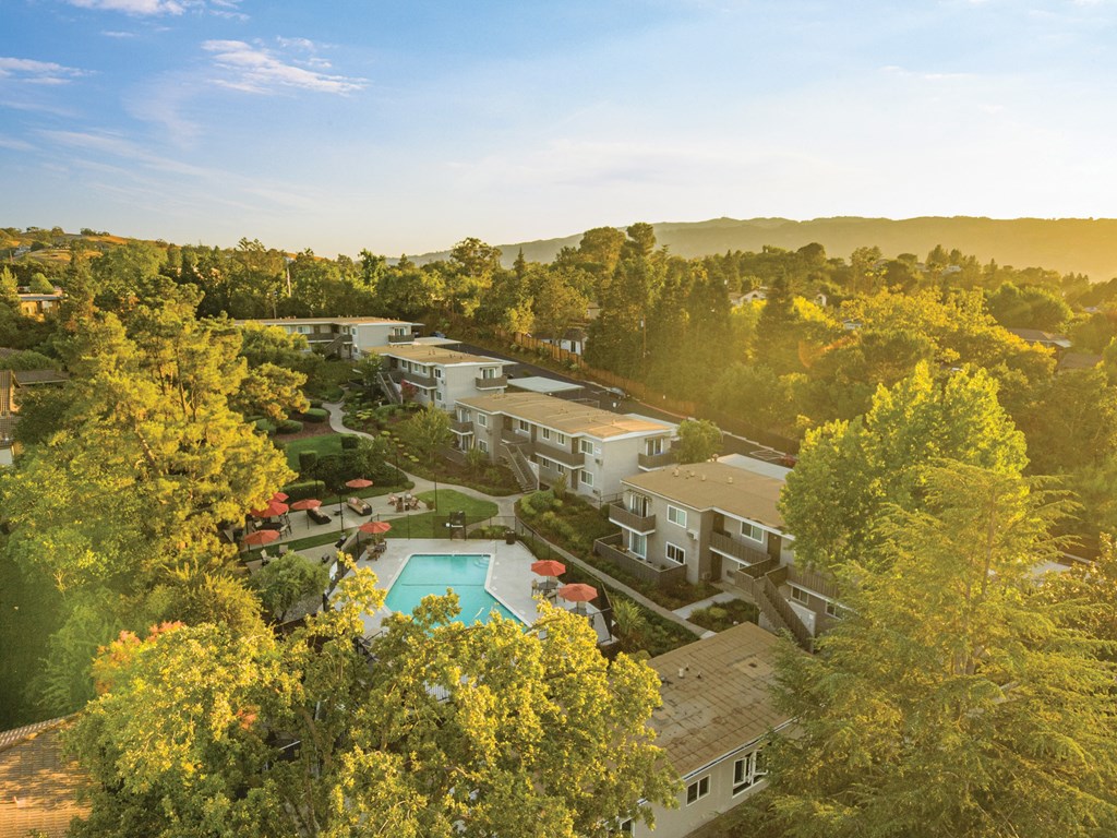 Aerial view  at Pleasanton Heights, Pleasanton, CA, 94566