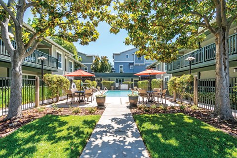 Green Walking Trail  at Pleasanton Glen Apartments, Pleasanton, CA