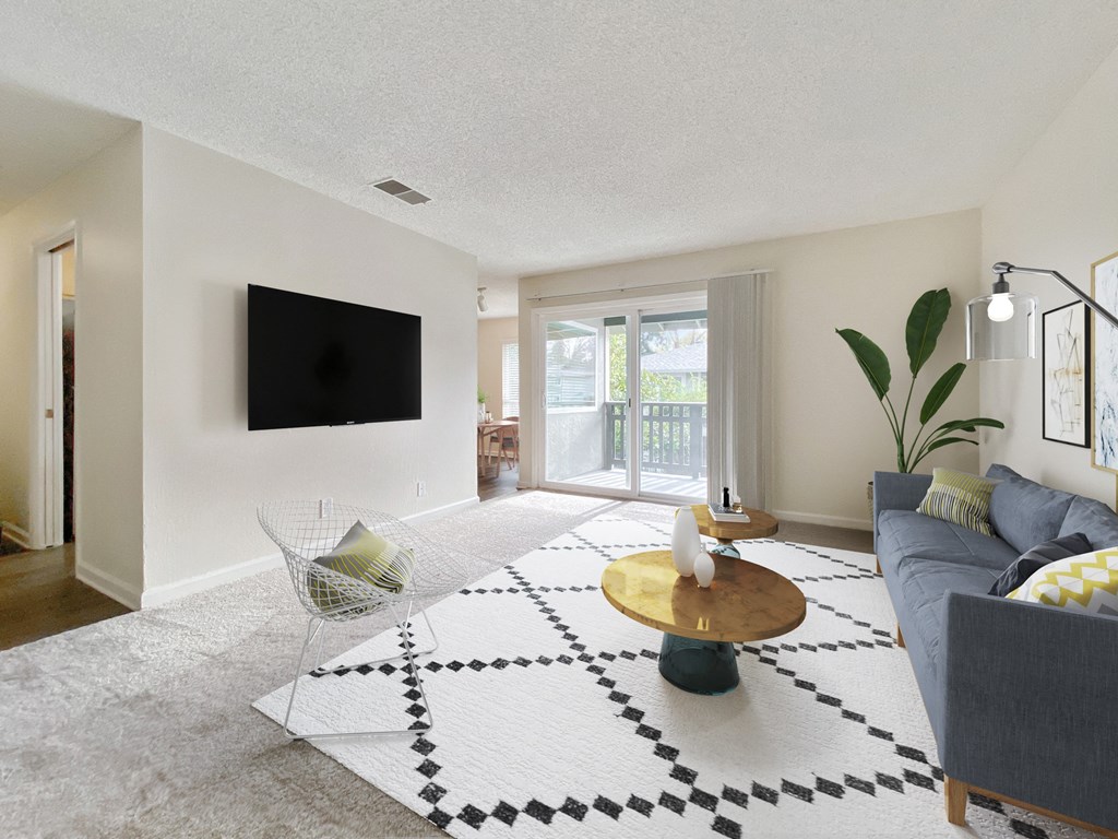Living room at Pleasanton Glen Apartment Homes