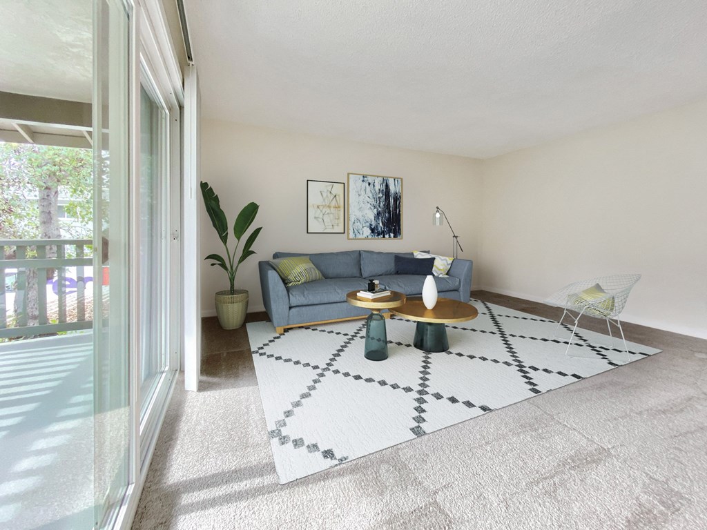 Living room at Pleasanton Glen Apartment Homes