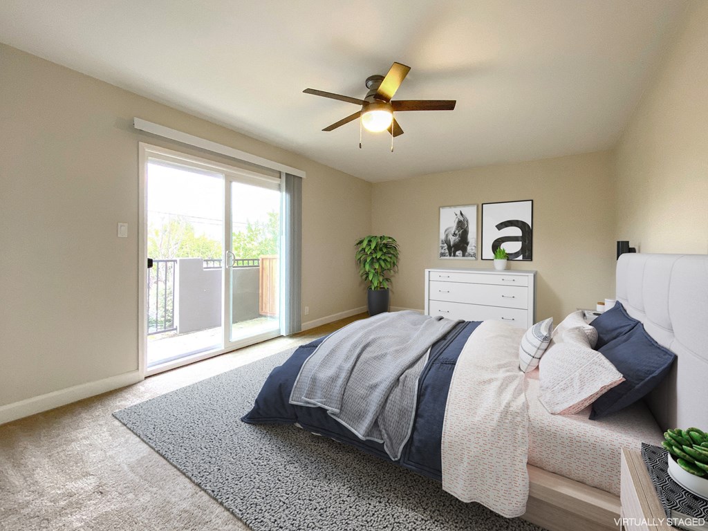 Bedroom at Pleasanton Heights Apartment Homes